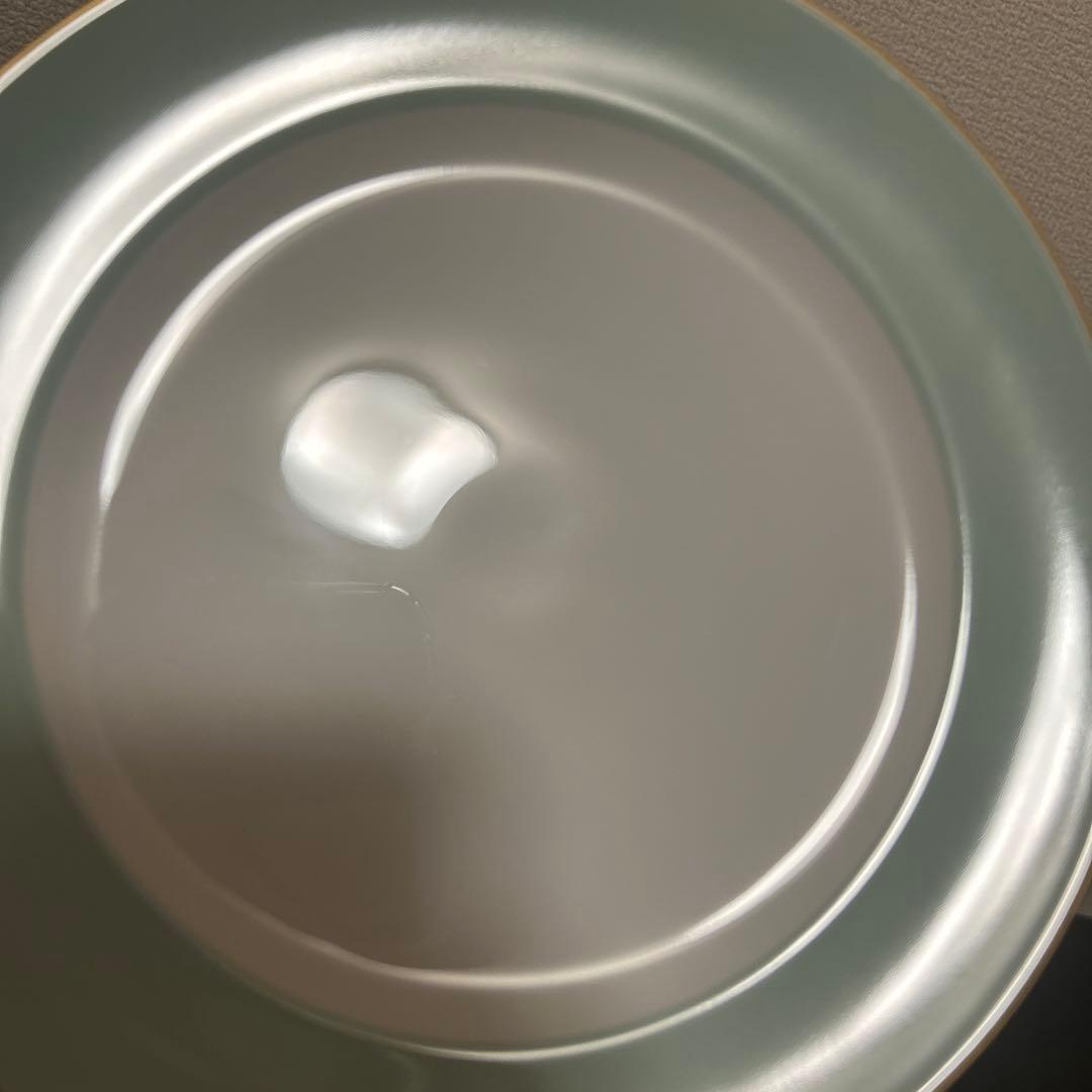 大倉陶園　色蒔き　ライトグリーン　デザートプレート　19.5cm