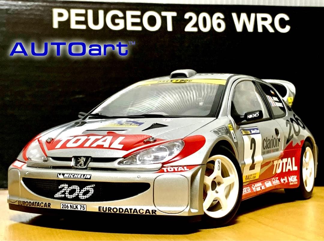 オートアート プジョー 206 WRC 1/18 ラリー カタルーニャ 2001 - メルカリ