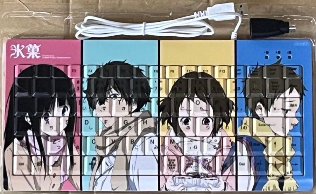 〈未使用品〉《氷菓 古典部》京都アニ描き下ろしフルカラーキーボード〜とらのあな〜