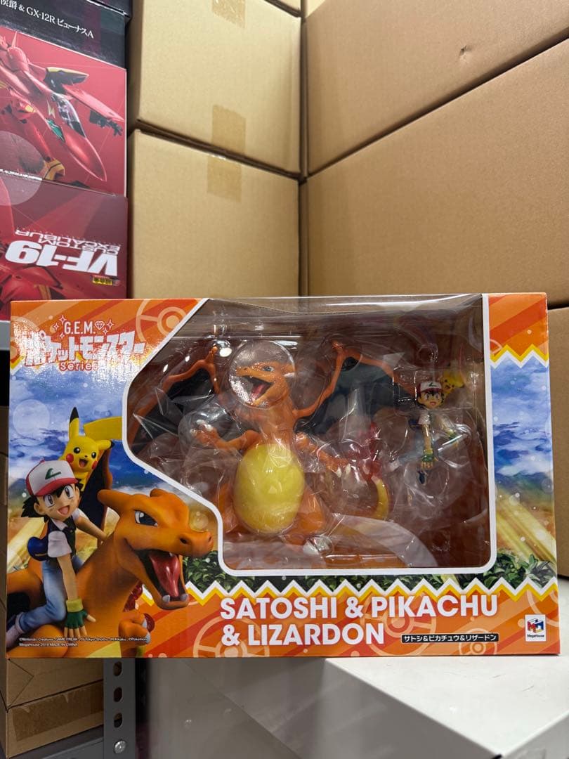 ポケモン　サトシ & ピカチュウ & リザードン フィギュア ポケットモンスター サトシ&ピカチュウ&リザードン（再販） | メガホビ
