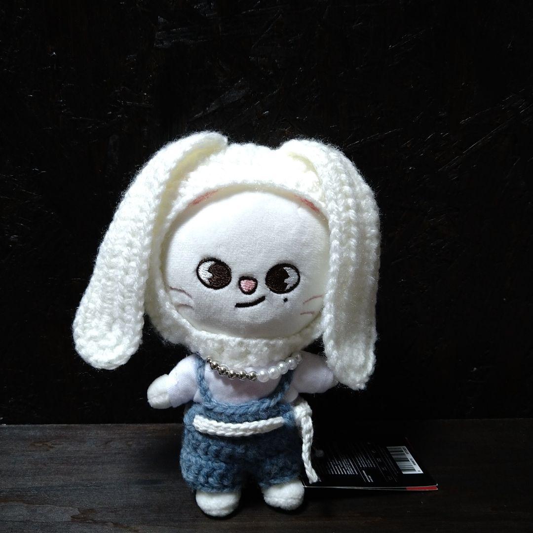 skzoo ミニサイズ ぬいぐるみ用 ニット帽 ヒョンジン 白うさ耳 - メルカリ