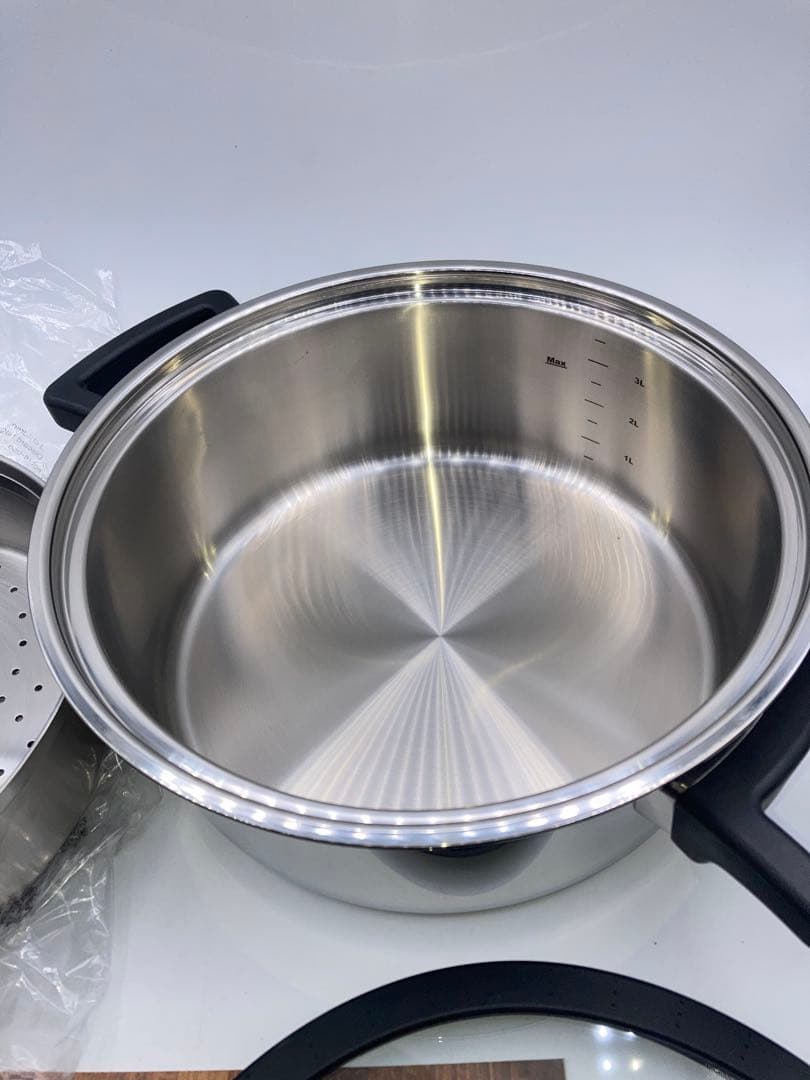 ほぼ新品 マイヤー 圧力鍋 クイッカークッキング 24cm 4L ブラック