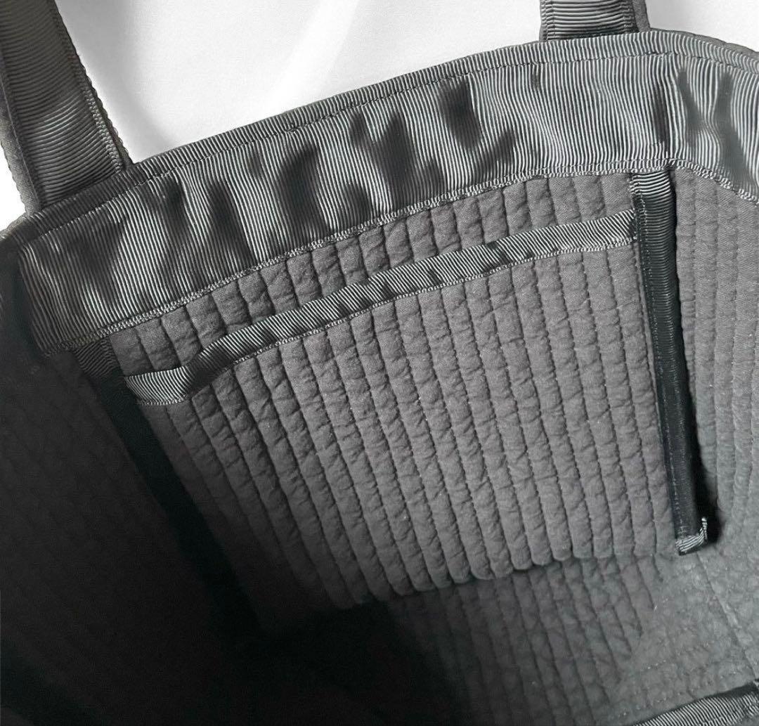 新作♡ヌビバッグ フリルギャザー ブラック パール 底板マグネット付き