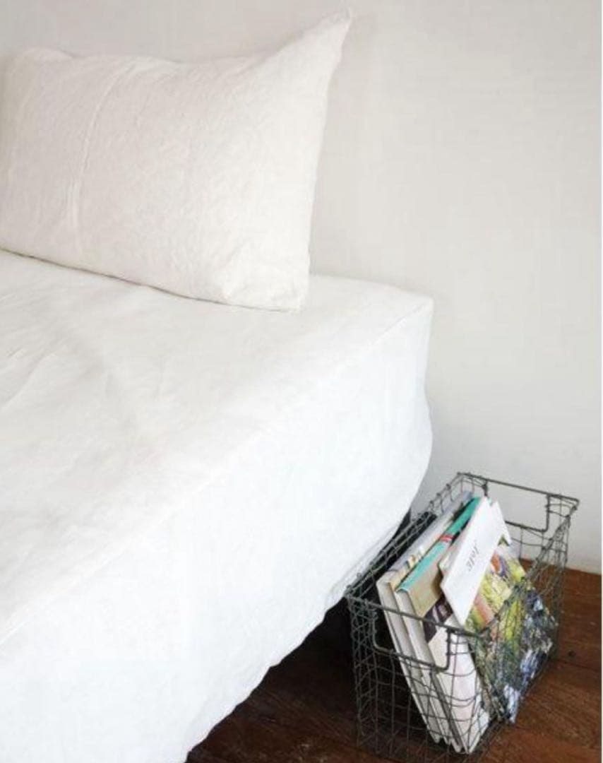 （fog linen work）リネンボックスシーツシングル ホワイト リネン ボックスシーツ シングル ナチュラル | fog linen work