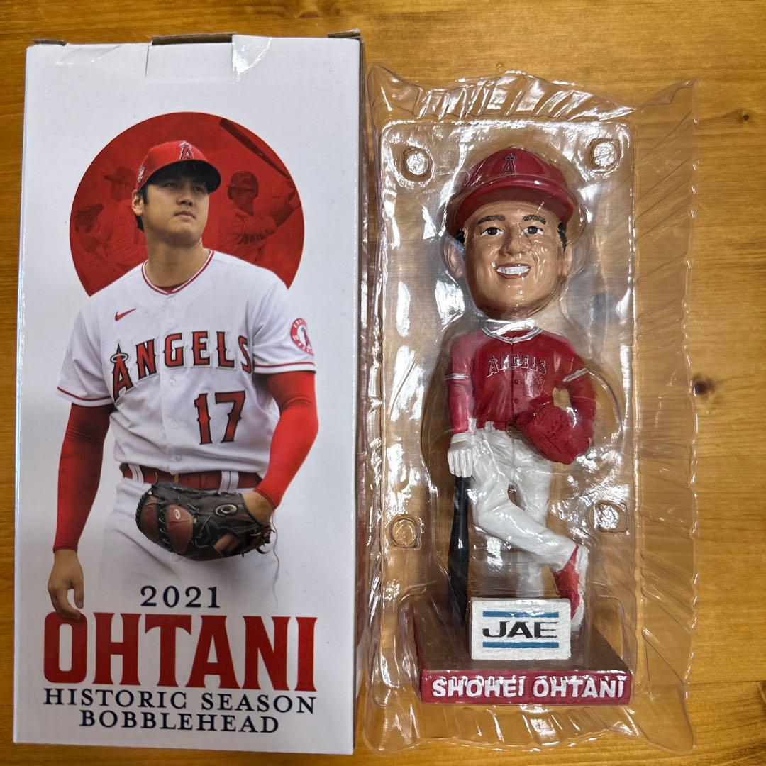 【優勝記念/新品未使用】大谷翔平2021年ヒストリックシーズン記念ボブルヘッド ロサンゼルス・エンゼルス (マジェスティック) ボブルヘッド JAE 大谷