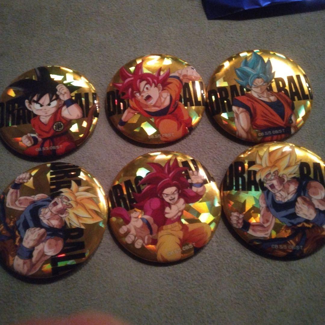ドラゴンボール　ゲンキダマツリ　缶バッジ ゲンキダマツリ ドラゴンボール ホログラム 缶バッジ 孫悟空 超サイヤ