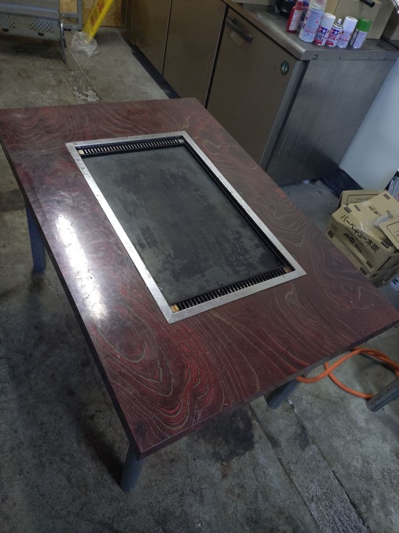 香取お好み焼き、鉄板テーブルLP 楽天市場】プロパンガス用 お好み焼き テーブル 4人用 お好み焼台 1200