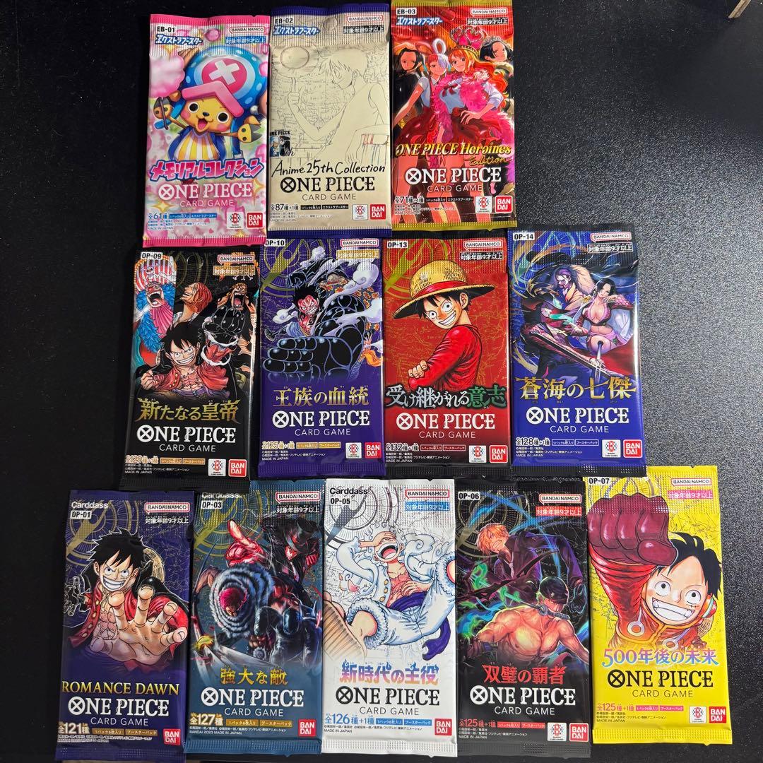 絶版パック含む ワンピースカード 全12種 12パックセット - メルカリ