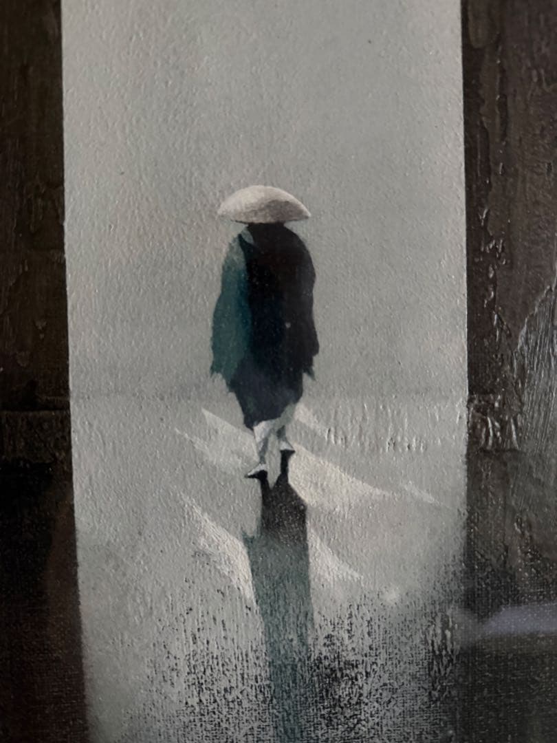 斉藤次郎「夜明け」：油彩、未知への旅立ちを彷彿させるロマンある名作