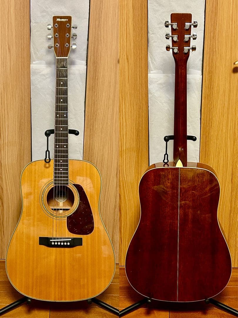 すぐ使えるヴィンテージ Morris MD-301N トップ単板 ハードケース付 Yahoo!オークション -「(ビンテージ 80年代 80's 90年代 90's