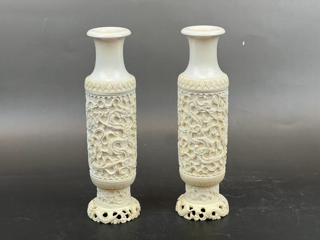 極上花瓶2個　送料込み 伊野正峰 九谷焼 10号花瓶 極上花詰 【限定品（直送品） - アスクル