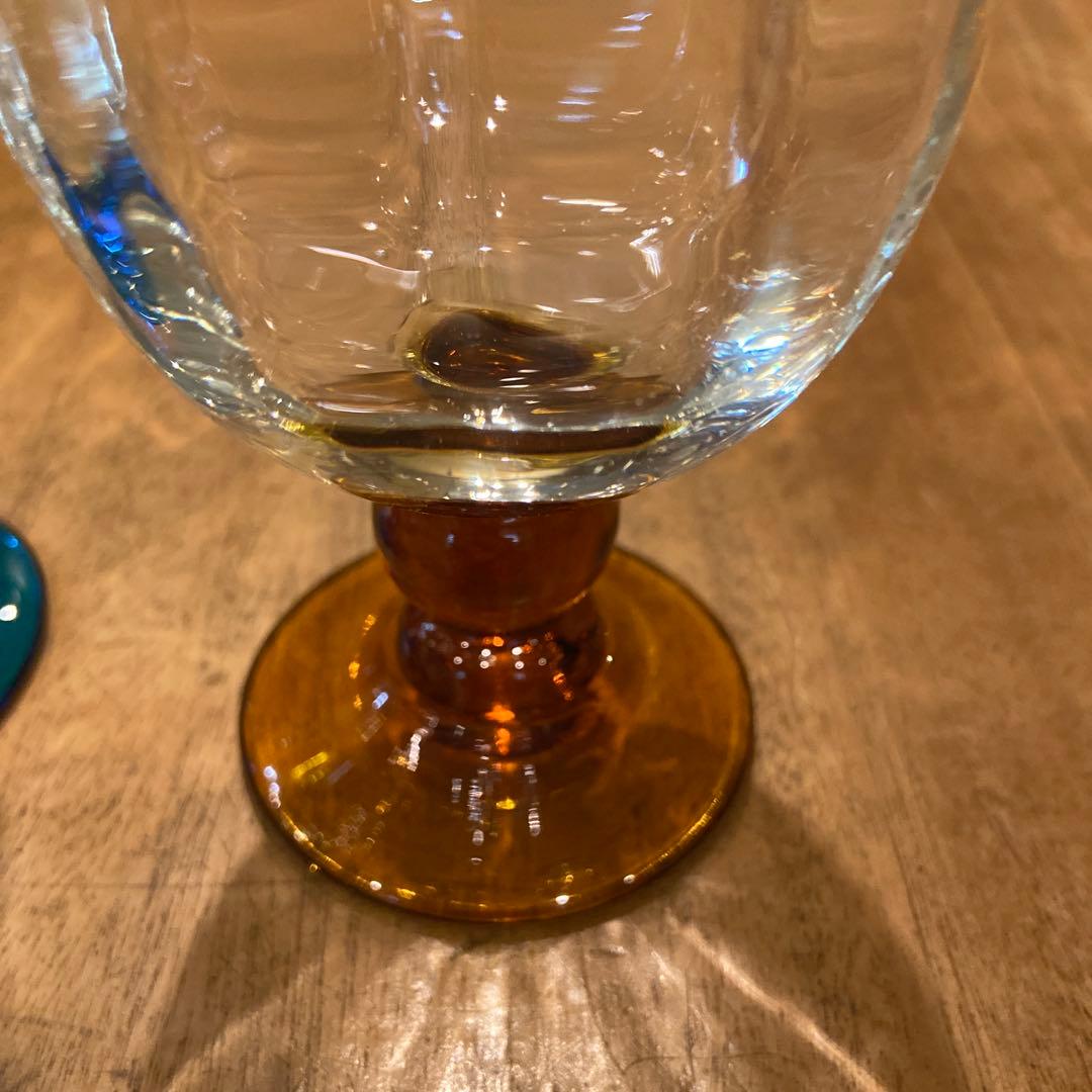 船木倭帆 捻脚モールワイングラス3個 希少 - メルカリ