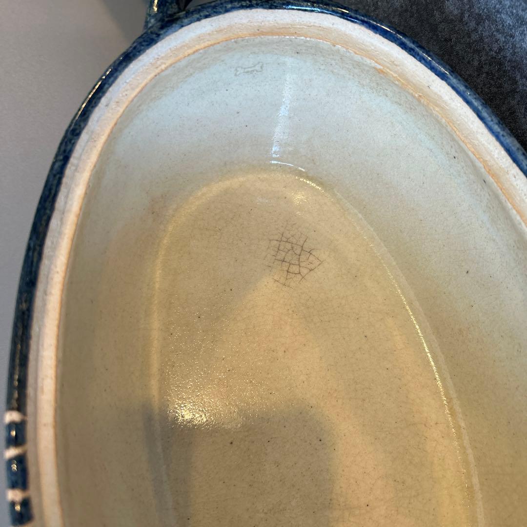 ❣️お値下げ❣️寺門広気さん✨超レア土鍋✨ブルー×ホワイト作家もの