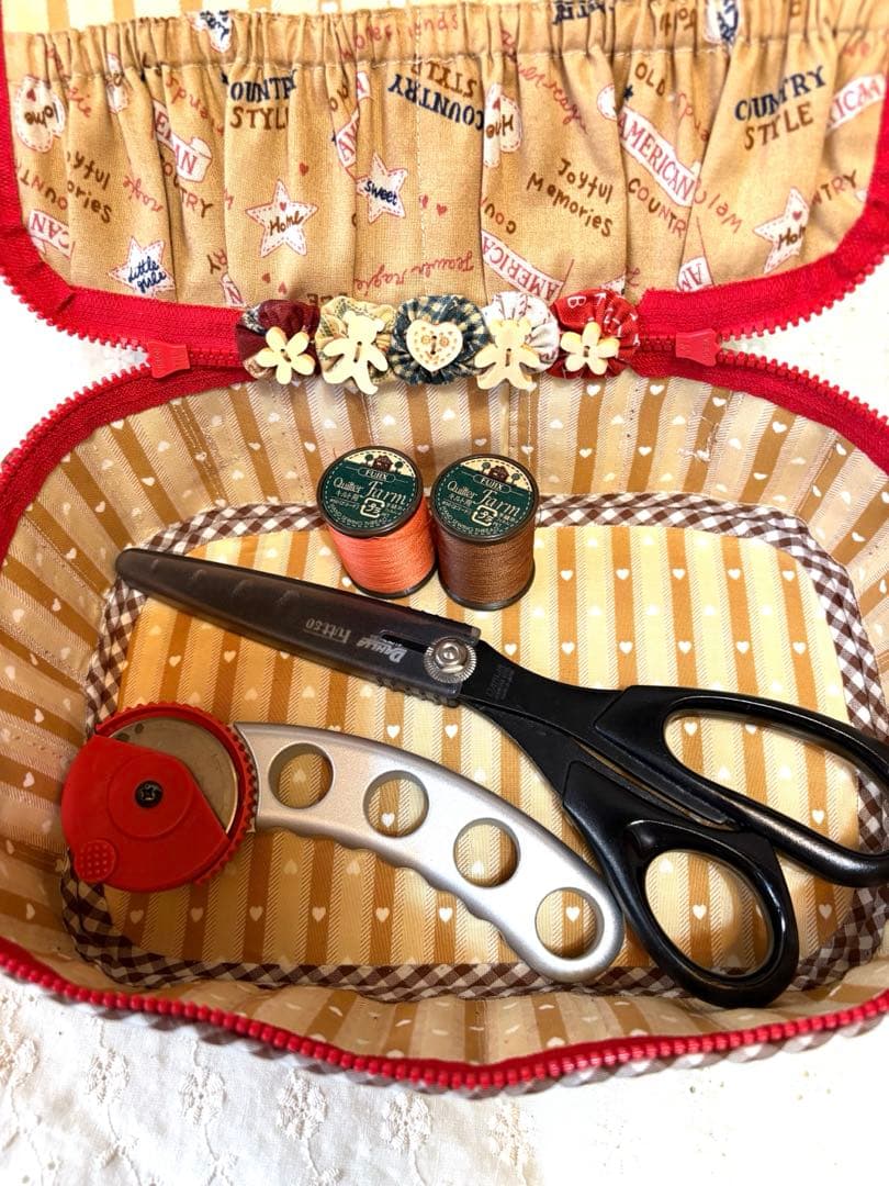 カントリー mimi&pinkle ミミ&ピンクル パッチワークバニティポーチ