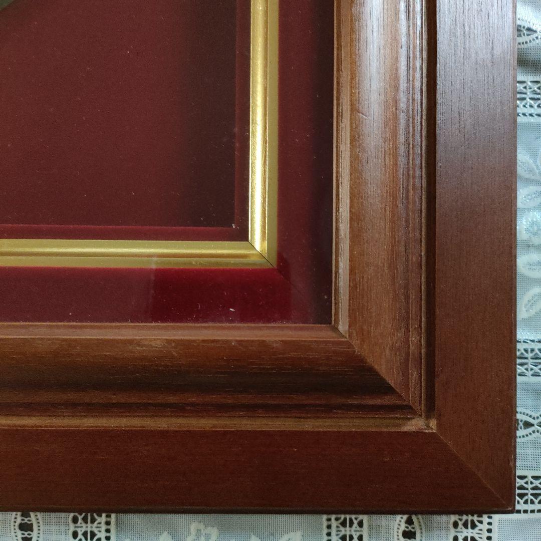 北村西望(文化勲章受章) ブロンズ『喜ぶ少女』マホガニー材額装 共