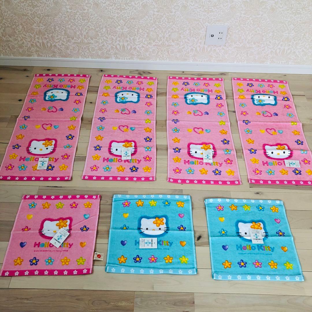 【サンリオ】平成　お花キティ　レアなハローキティ　タオル　まとめ売り サンリオ ハローキティ タオル バスタオル キャラクター キティちゃん