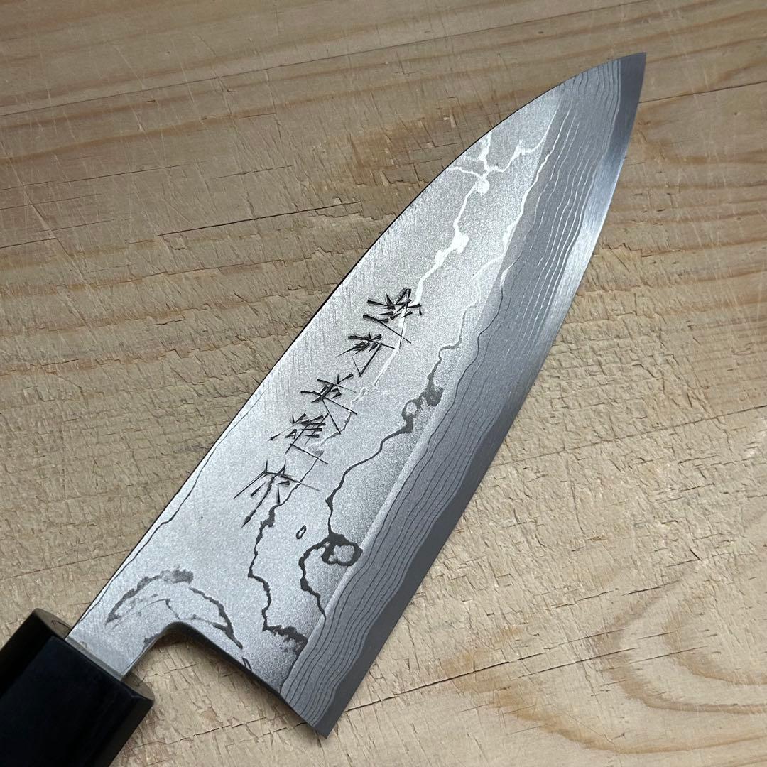 越前打刃物 北岡英雄 墨流し 出刃 4.5寸 135mm 紫檀八角柄 北岡英雄 – HAGAKURE