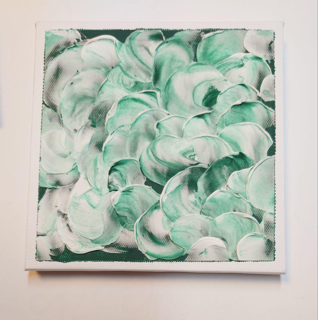 テクスチャーアート アクリル画 現代アート 原画 緑の中 - メルカリ