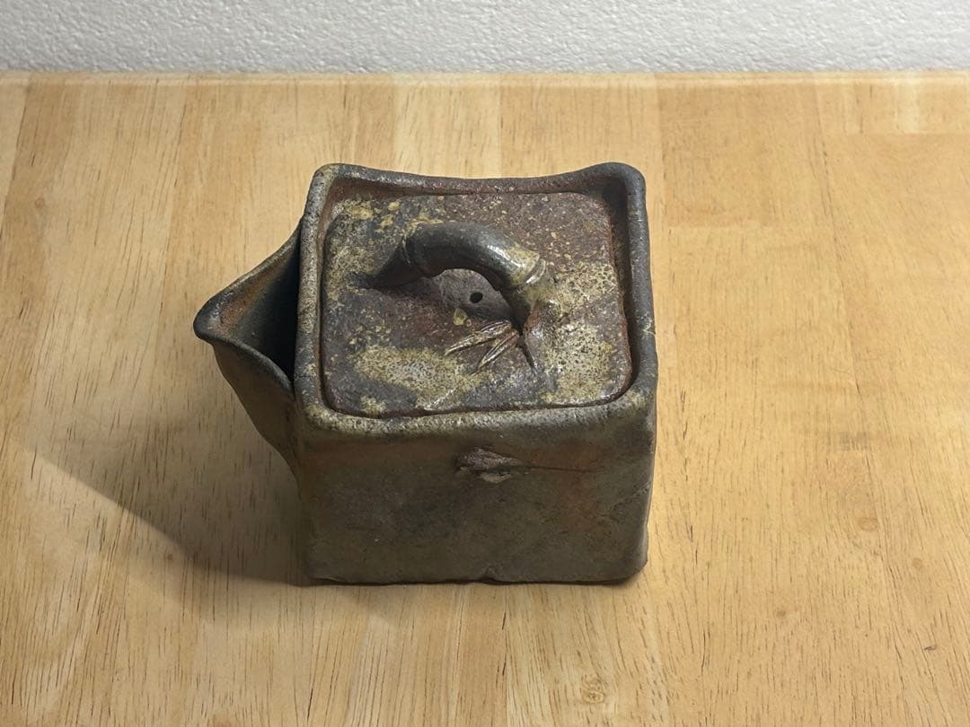 81. 備前焼 宝瓶 登り窯 竹 4角 手びねり 急須 - メルカリ