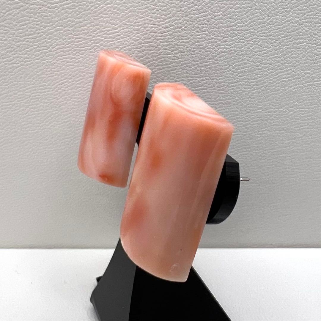 深海珊瑚　プラチナpt900ピアス　9.82g