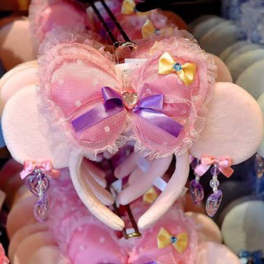 ディズニー ミニー イヤリングカチューシャ ピンク - メルカリ