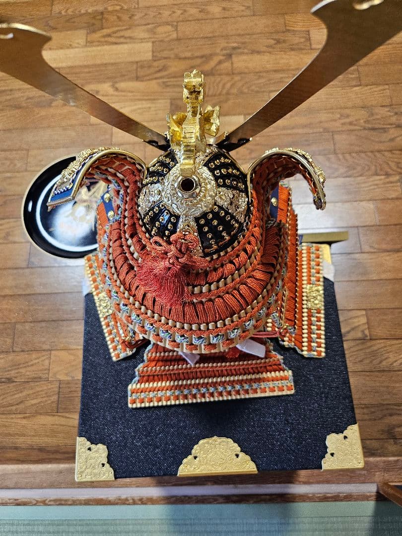 《新春セール》京甲冑 平安将弦 伝統的な武士の甲冑 収納箱付き