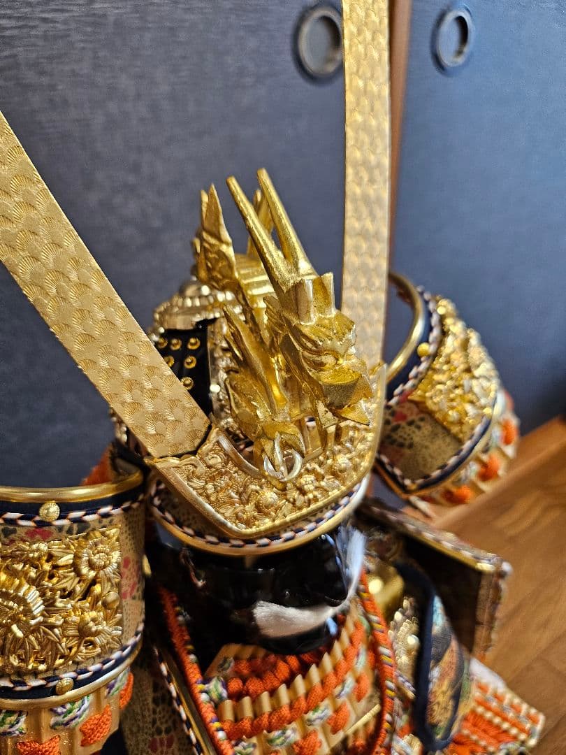 《新春セール》京甲冑 平安将弦 伝統的な武士の甲冑 収納箱付き