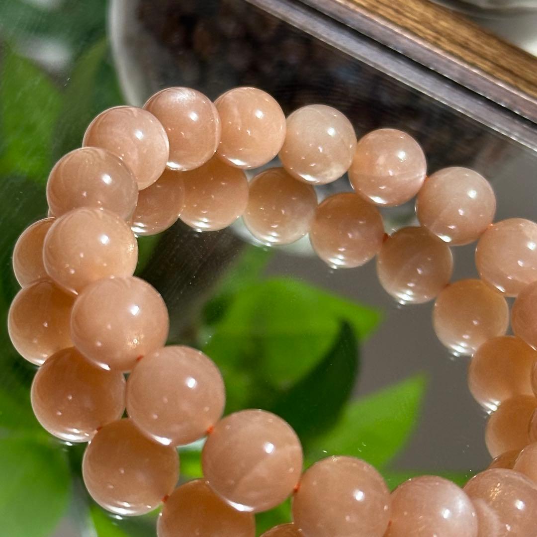 【一点物】希少 高品質 オレンジサンムーンストーン 10.5mm ブレスレット