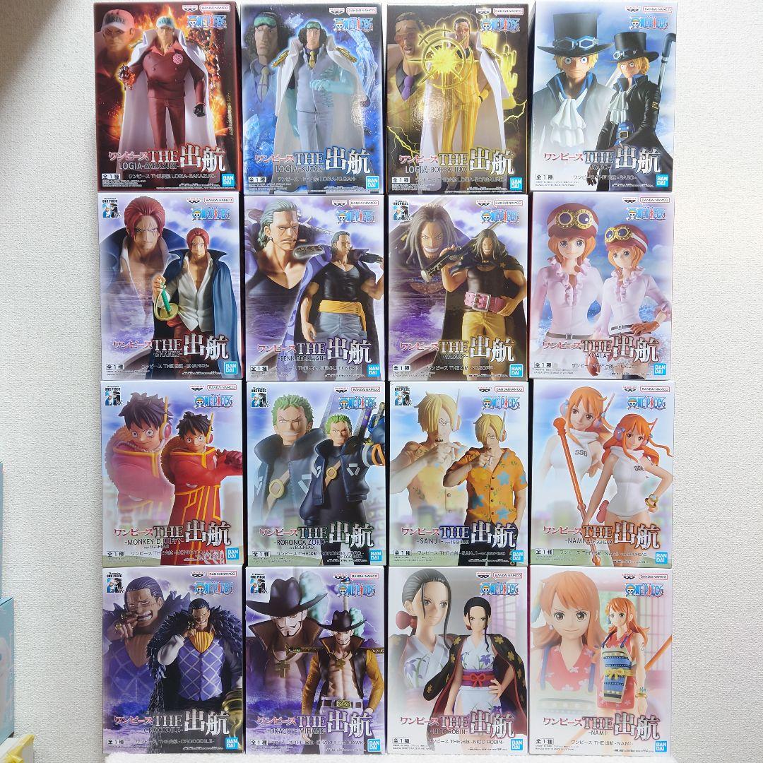 ワンピース THE 出航 フィギュア　17点セット/まとめ売り 新品未開封】ワンピース 出航 フィギュア 10種 宴だ 2種 12点 プライズ