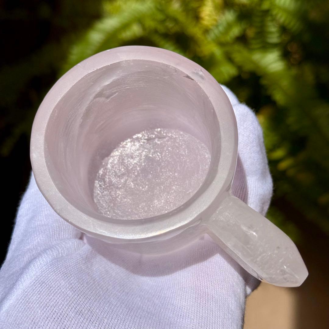 ローズクォーツ マグカップ 手彫り ブラジル産 天然石 - メルカリ