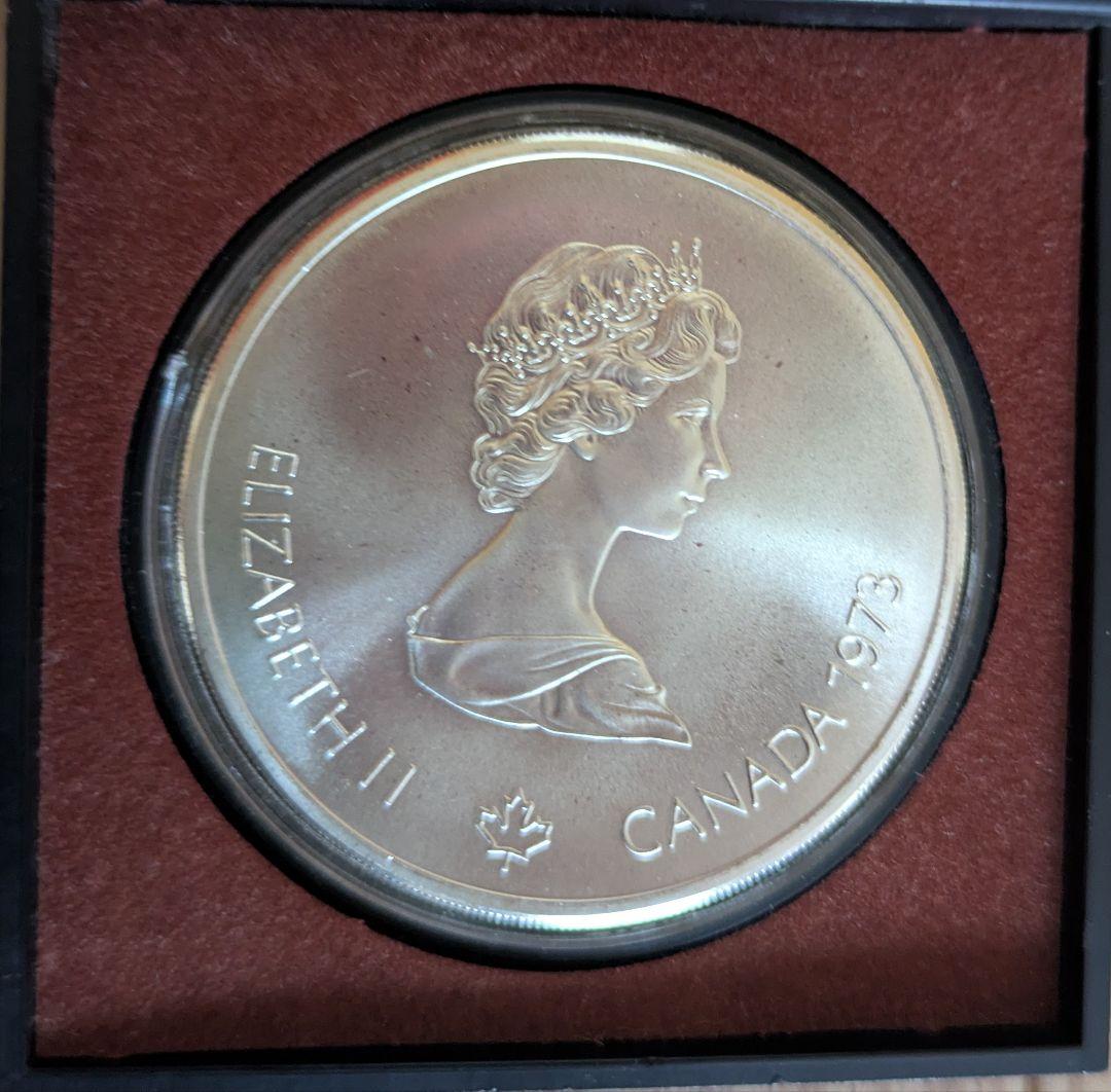 1976モントリオールオリンピック記念銀貨10ドルエリザベス2世肖像 カナダ1976モントリオール五輪記念銀貨 エリザベス女王 10ドル/1973年