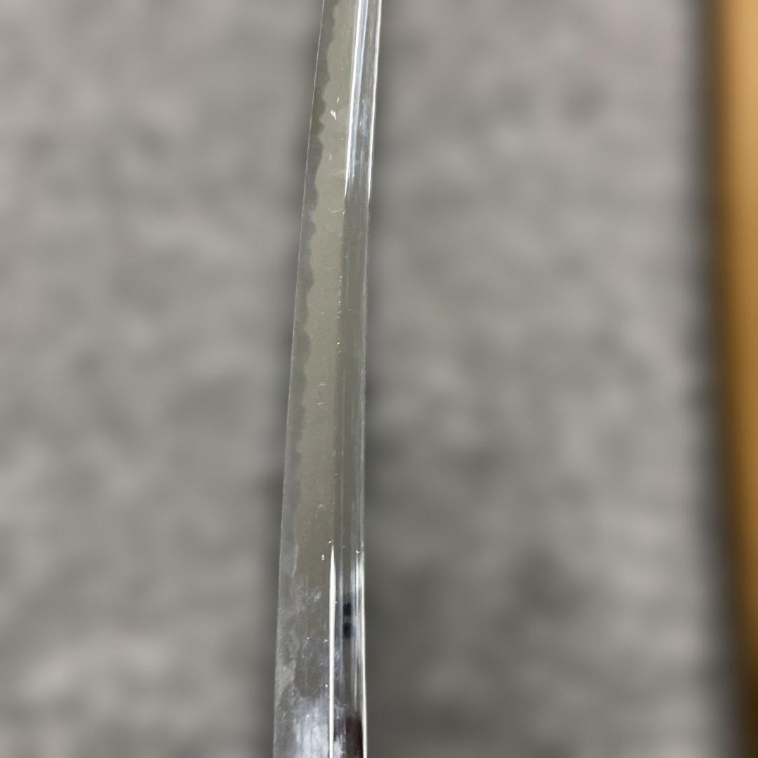 未開刃 模造刀、白鞘 刀 剣 長尺模造刀 木製ハンドル 曲線刃 刀 約98cm