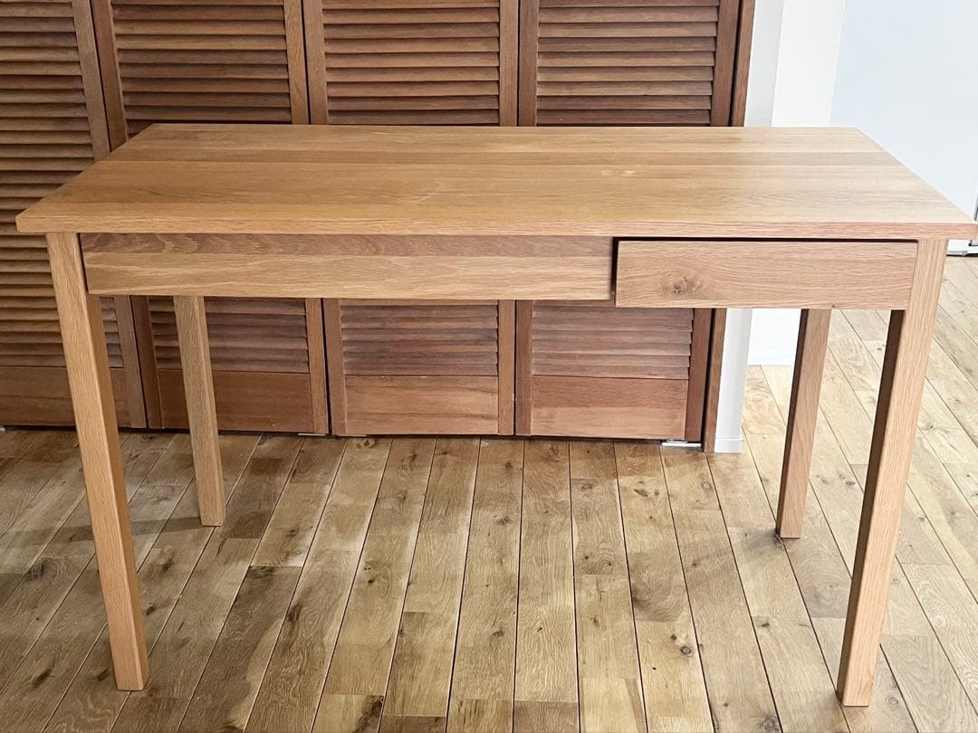 無印良品　デスク 引き出し付き 人気のMUJI(無印良品)のオーク材パーソナルデスク/引き出し付き