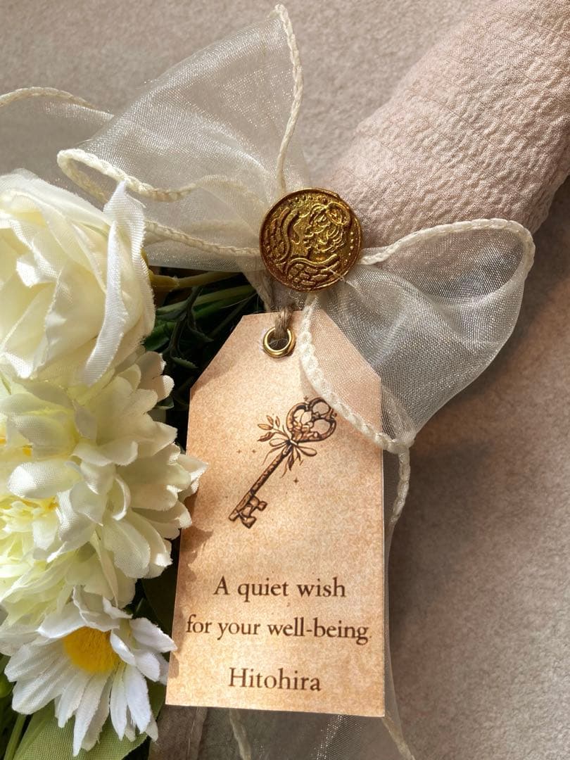 ミモザとガーベラのアンティーク調スワッグ＆リースセット｜路地裏の