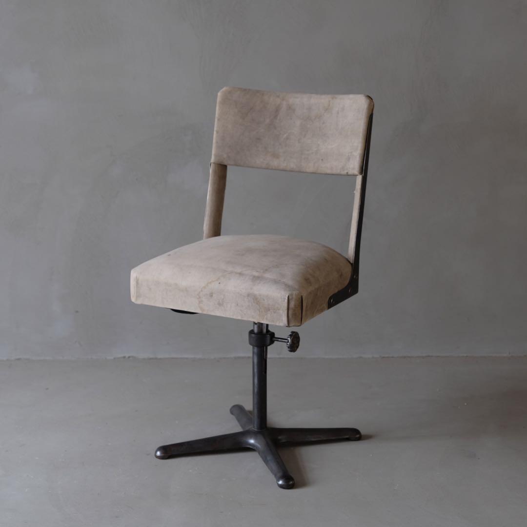 鉄脚回転デスクチェア　アイアン 椅子 インダストリアル 工業系 アンティーク 東谷 デスクチェア インダストリアル おしゃれ キャスター 回転 昇降