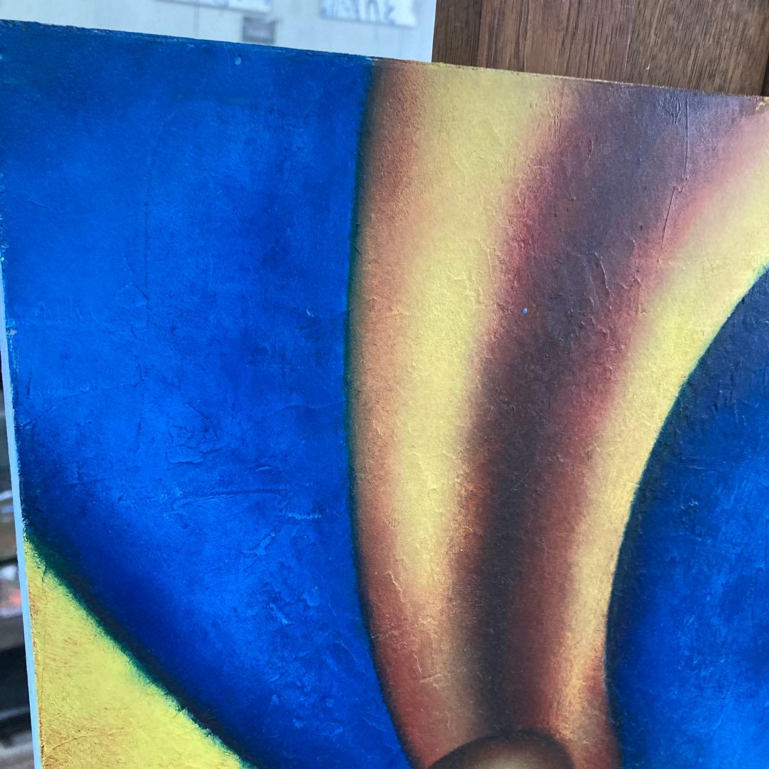 希少 古画 刀根広篤 作 「Ame-Tsuchi」 F10号 油彩 極彩色