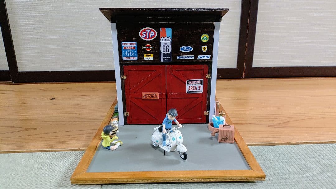 1/18 ジオラマ ミニカー ガレージ 車庫 納屋 ドールハウス 即購入禁止