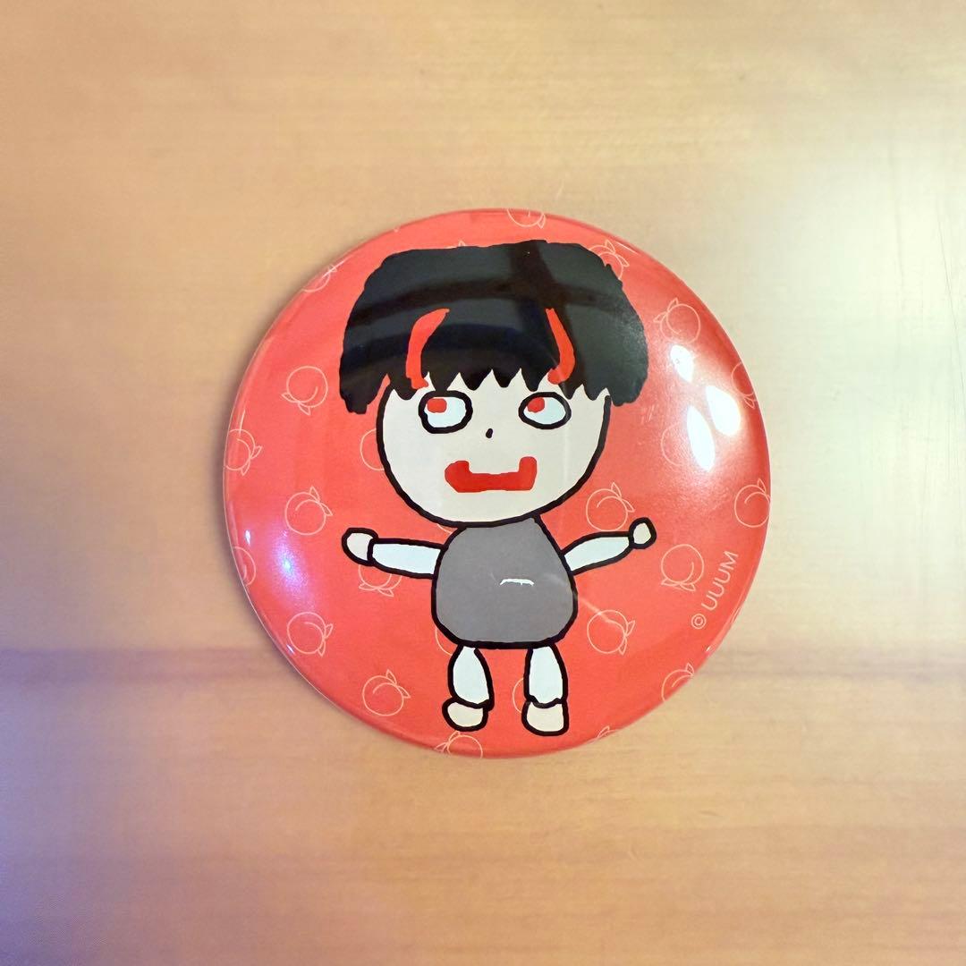 ゆあんくん 】 直筆イラスト缶バッジ カラフルピーチ ツリービレッジ