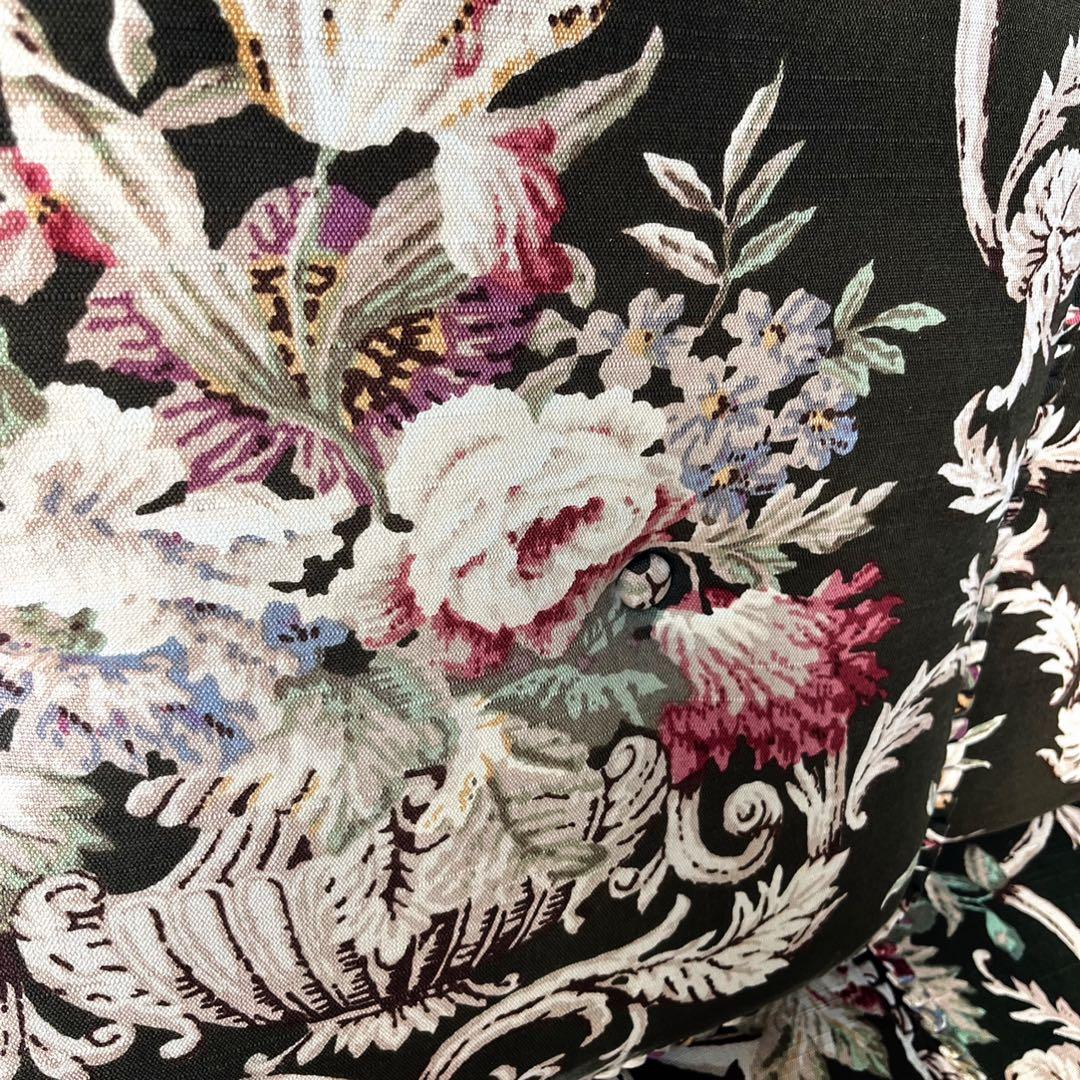 取付無料！カリモク コロニアル グリーン花柄アンティークセパレート3