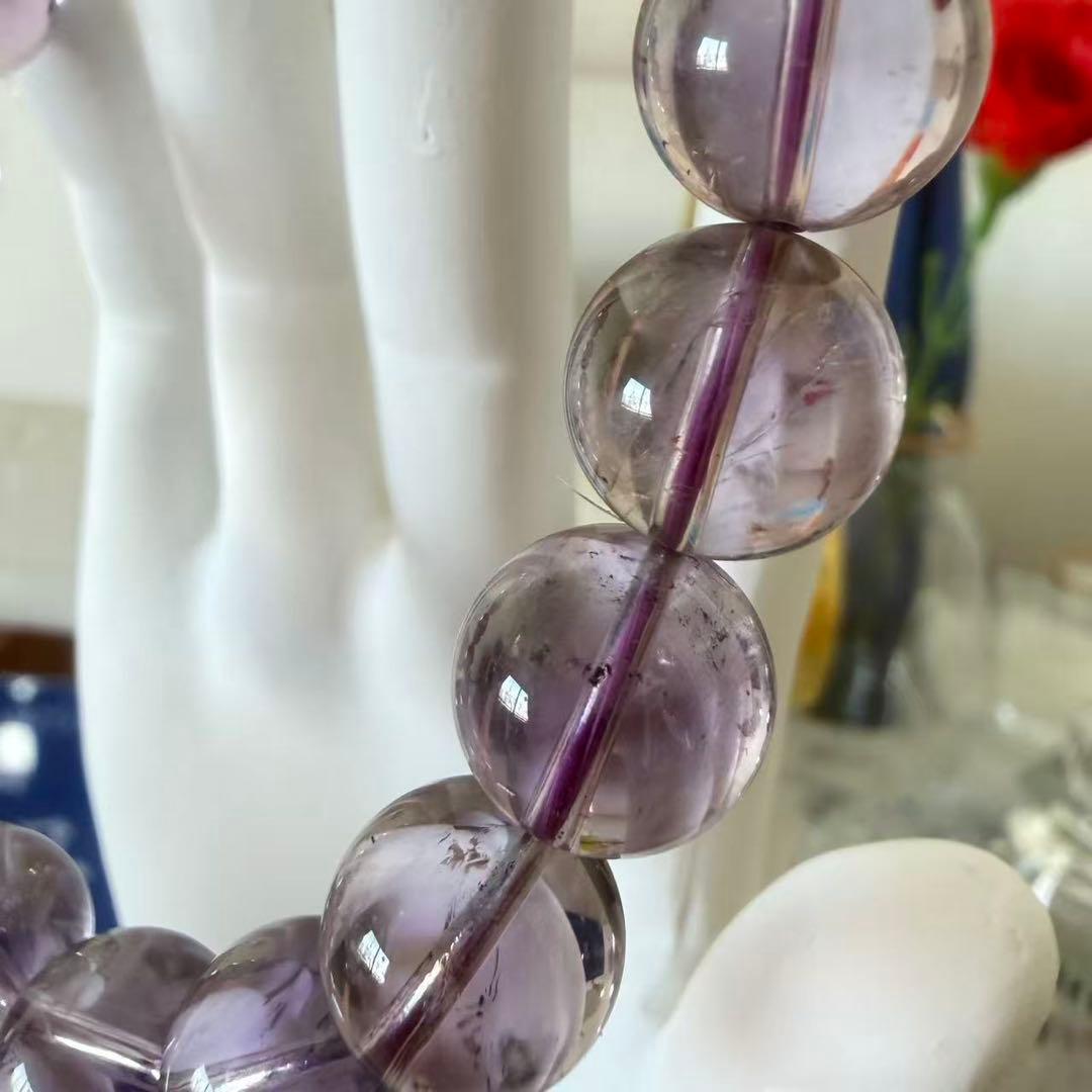 アメジストブレスレット　恋愛up 天然石 12.2mm 高品質