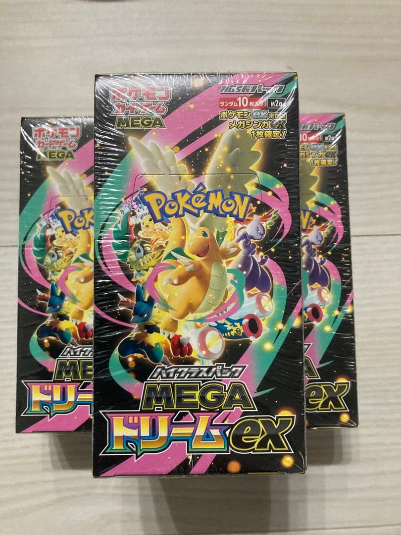 ポケモンカードゲーム MEGA ドリームEX 3box シュリンク付き - メルカリ