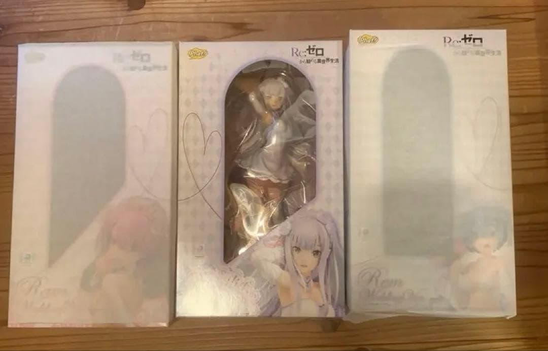 リゼロ ウェディング フィギュア　3体　未開封 レム ウェディングVer.