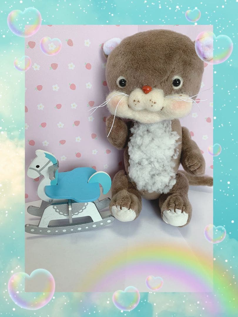 ✴︎ milkypop✴︎ハンドメイド、アートドールかわうそくん