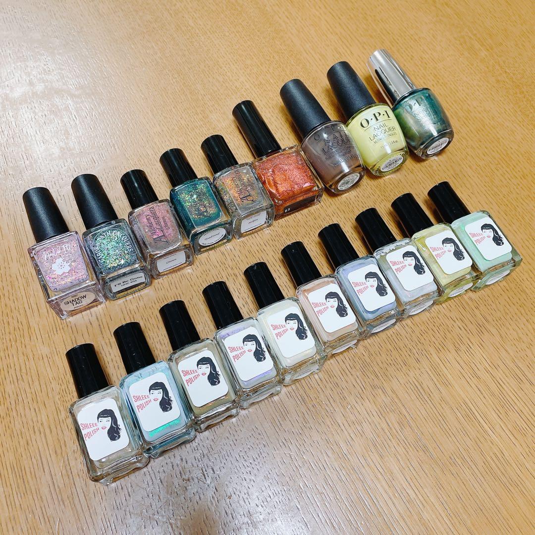 shleee polish OPI などマニキュア19本まとめ売り O・P・I（オーピーアイ） ネイルポリッシュ NL SH1 SH2 SH3 SH4 SH5