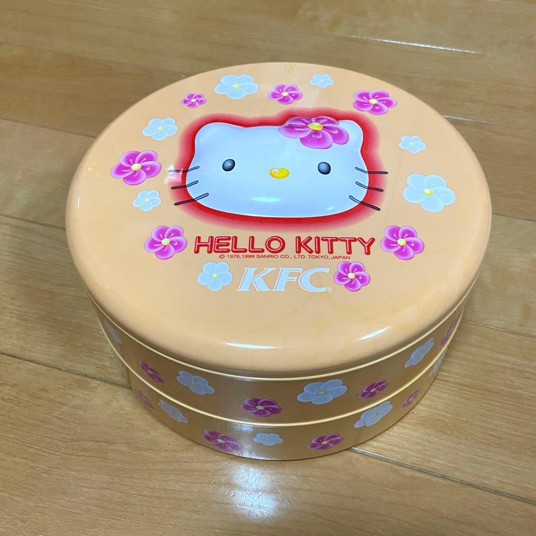 平成レトロ キティちゃん 2段重箱 弁当箱 お重箱 1999年製 KFCコラボ