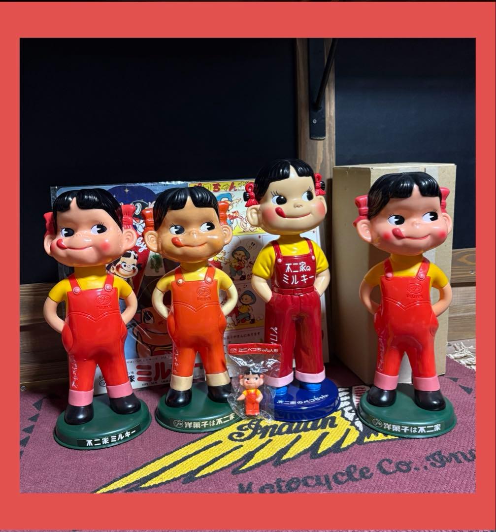 ★非売品★不二家★ペコちゃん★人形★5体★首ふり★赤ヘッダー★企業広告1枚★ 不二家 (フジヤ) 人形 ペコちゃん首ふり人形 60周年記念｜トレファクONLINE