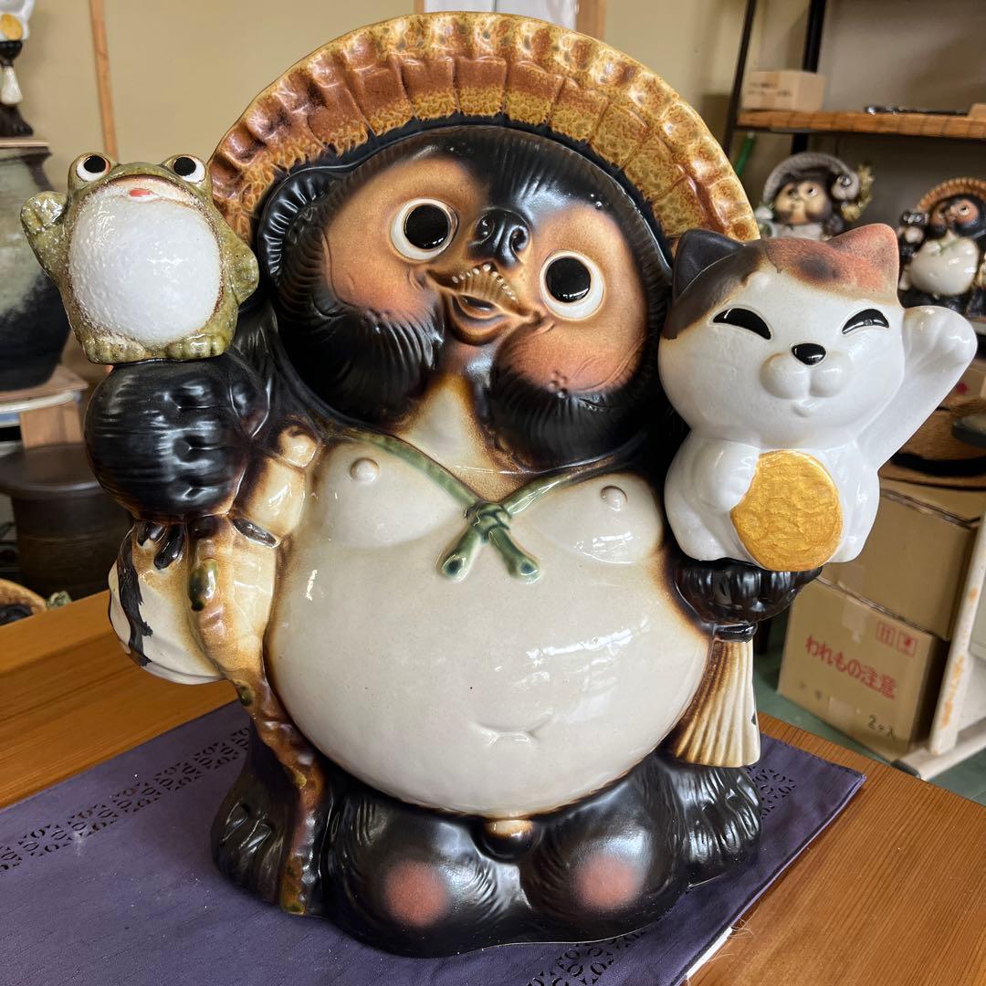 チョーチョー縁起物❗信楽焼福狸 高さ42cm