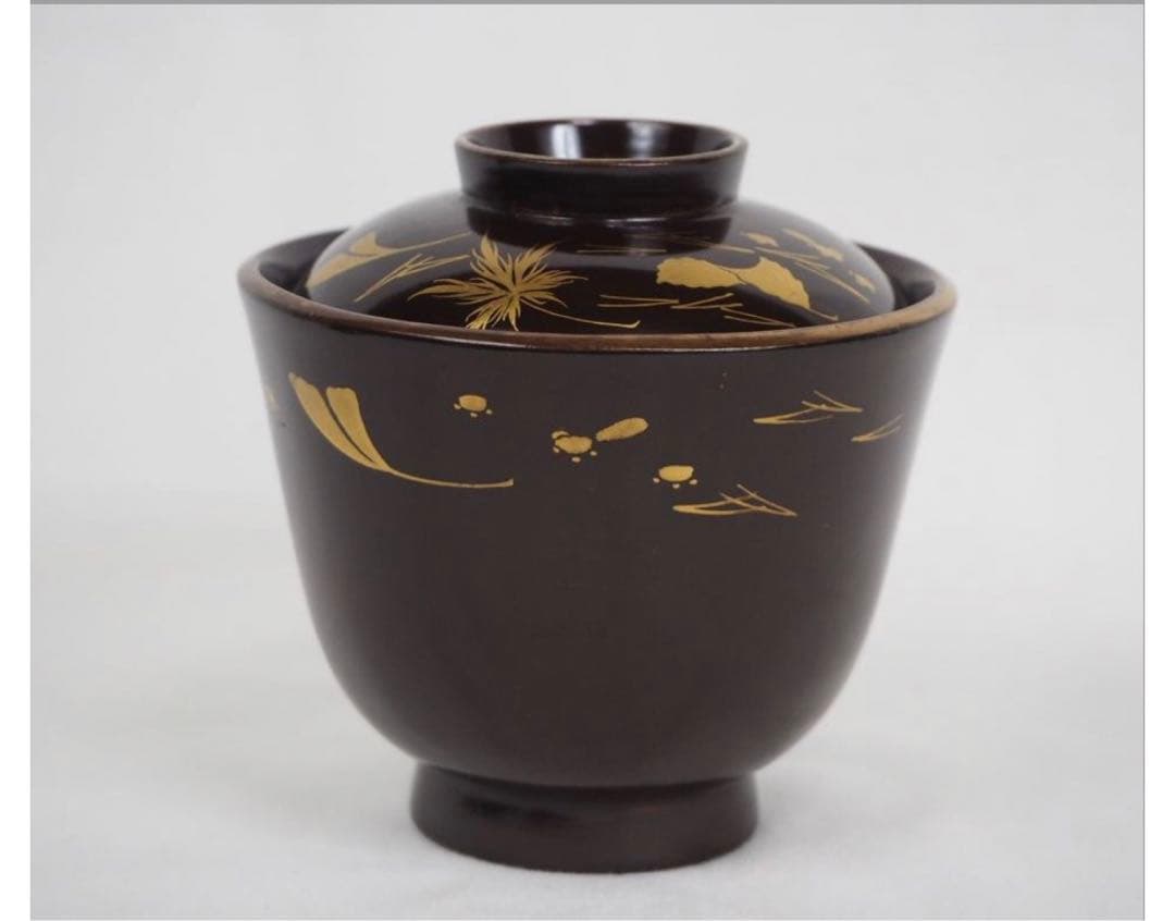 送料無料 江戸時代 豊楽焼『慶楽』銘 椀5客 本物保証 ☆共箱・二重箱