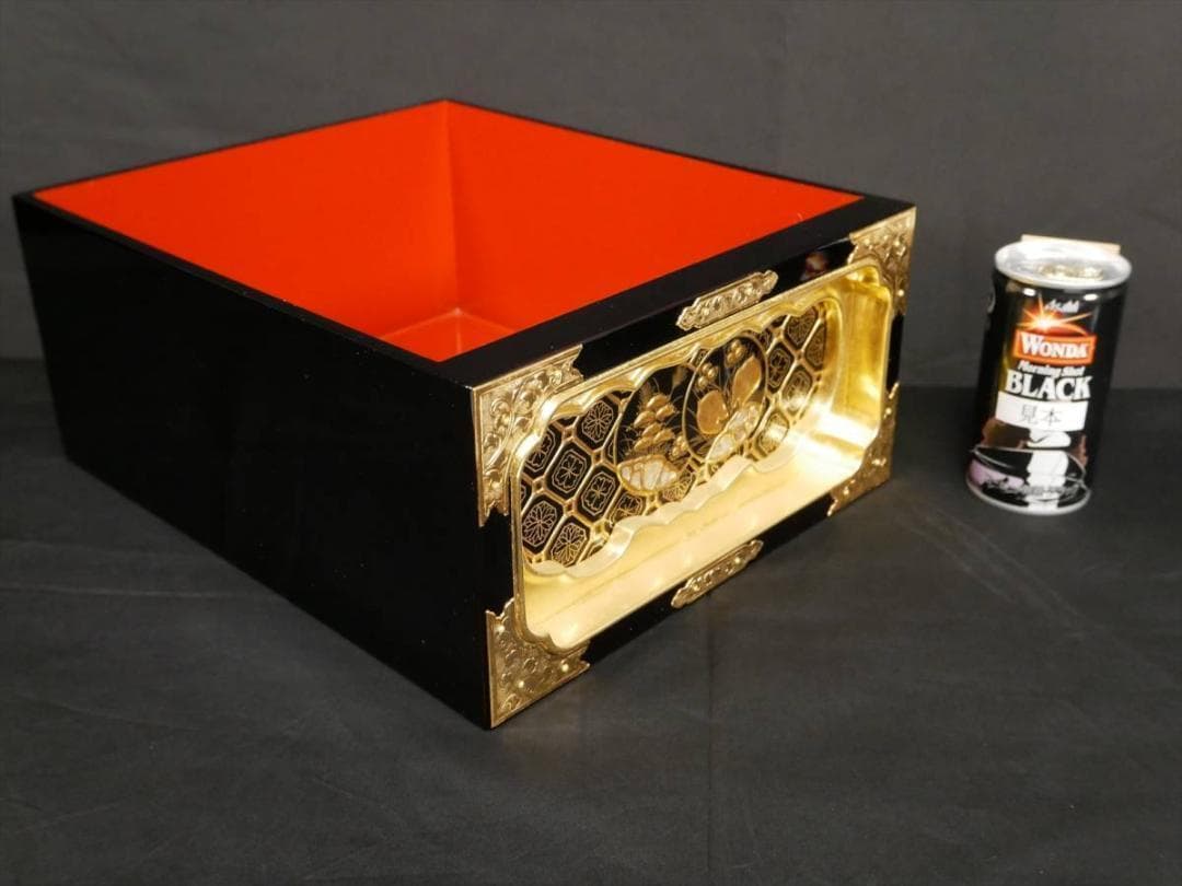限定値下　収集品　仏壇用引出し　金具付き　本金箔　蒔絵付き　仏壇用　3131 仏壇 神棚の松山神仏具店 ミニ仏壇 仏具セット 金仏壇 モダン 初桜 18