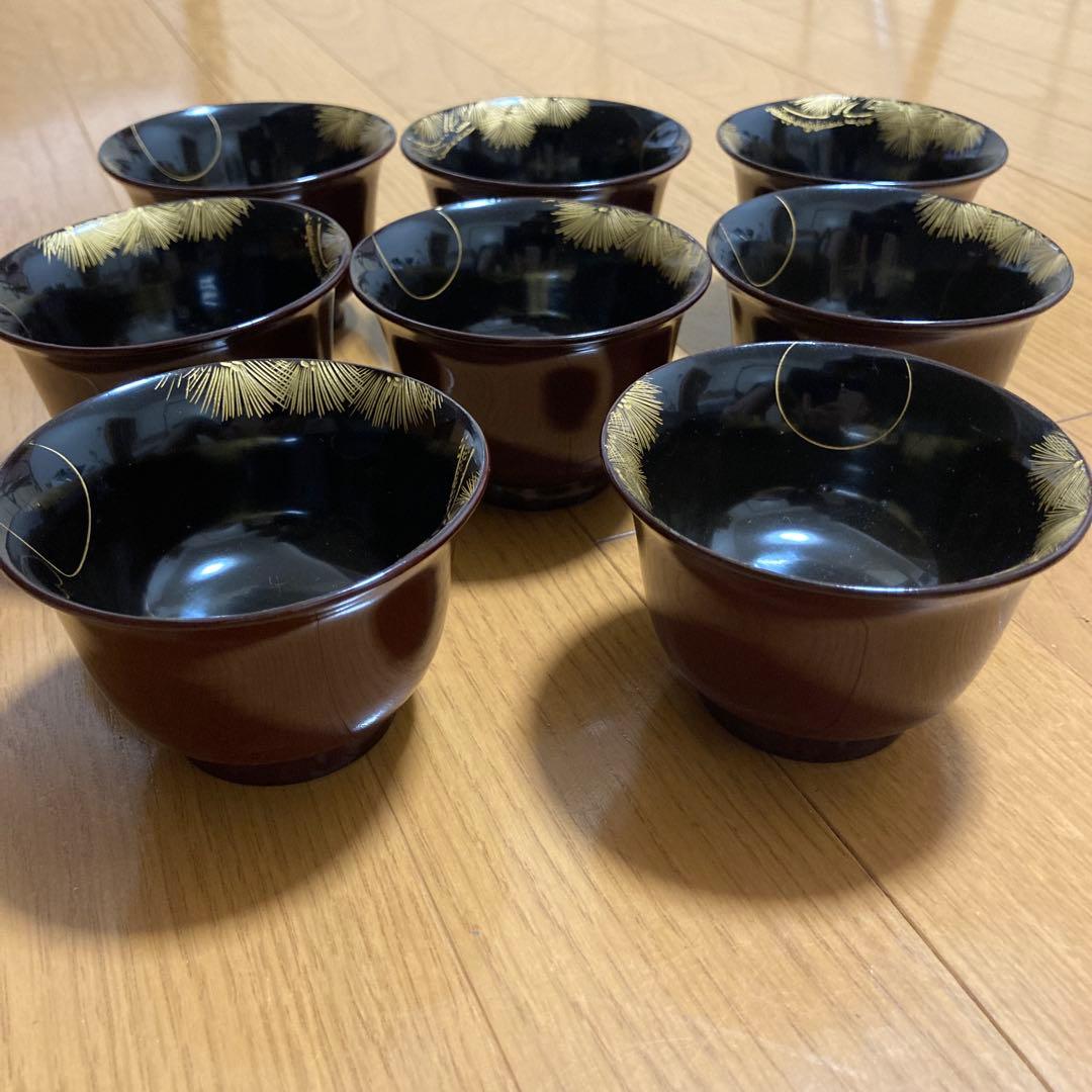 漆器　沈金　8客　輪島塗 sd3_2bb5ce9dde23bfbb2cb104475d